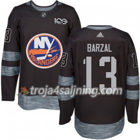 New York Islanders tröja Mathew Barzal 13 1917-2017 100th Anniversary Adidas Svart Authentic - NHL Tröjor Herr